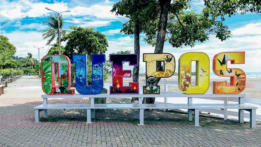 Quepos sign in Quepos Costa Rica